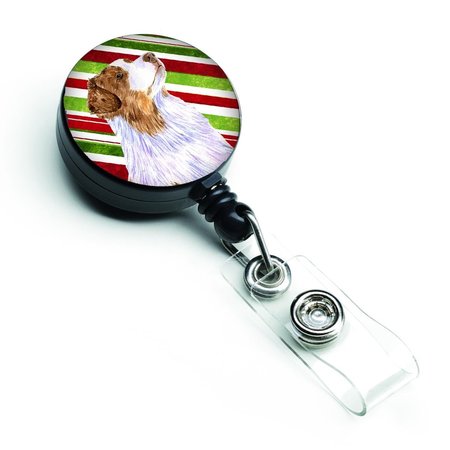 CAROLINES TREASURES Australian Shepherd Candy Cane Holiday Christmas Retractable Badge Reel LH9228BR